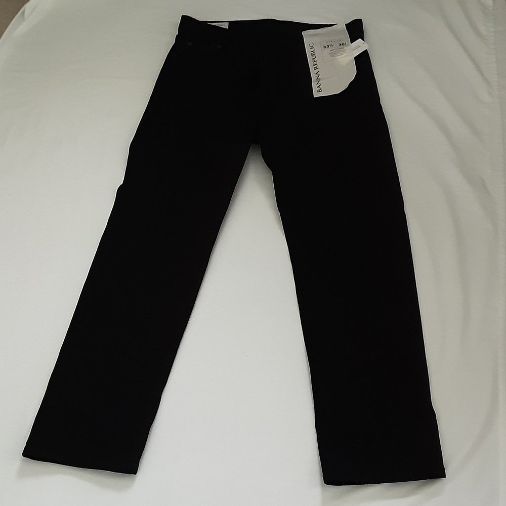Vintage Banana Republic Quality Denim Jeans...New, Never Worn..Black..Size 33/30